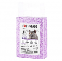 Наполнитель For Friends Tofu Lavender комкующийся соевый "Лаванда" 6 л