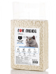 Наполнитель For Friends Tofu Natural комкующийся соевый без запаха 6 л