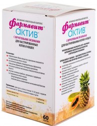 Витаминно-минеральный комплекс Фармавит Актив с фруктовыми энзимами для кошек и котят 60 таб