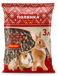 Наполнитель Полянка премиум гипоаллергенный на основе льна 3 л