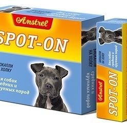 Биокапли Amstrel Spot-on для собак средних и крупных пород, 1шт/5мл