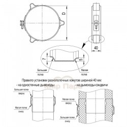 Хомут обжимной (430/0,5мм) Ф130 FERRUM