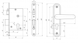 Замок врезной Абсолют ЗВ4.2-08 белый