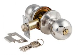 Ручка-защелка дверная S-Locked 6072-01-ЕТ CP с ключом и фиксатором хром