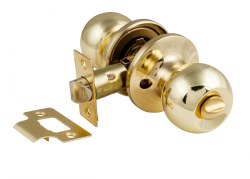Ручка-защелка дверная S-Locked 6072-03-ВКРВ с фиксатором золото