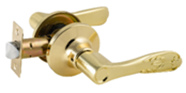 Ручка-защелка дверная S-Locked 330-05 PS PB золото без ключа и фиксатора
