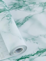 Пленка самоклеящаяся 0,675*8м мрамор бело-зеленый Axelfix 3836С