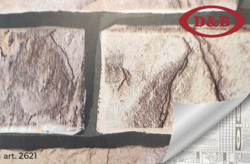 Пленка самоклеящаяся 0,45*8м каменная кладка кирпичная светло-серая D&B 2621