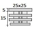 Заглушка внутренняя универсальная 25*25