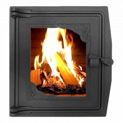 Дверка топочная окрашенная со стеклом Рублит ДТ-4С "Полесье"