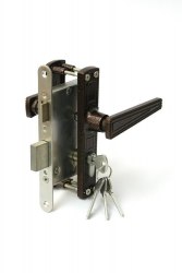 Замок врезной Омега ЗВ4-3/01 серебро