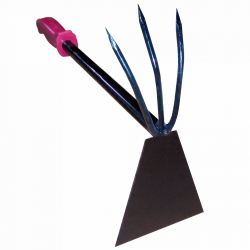 Рыхлитель комбинированный плоский 3-х зубый с металлическим черенком ф3