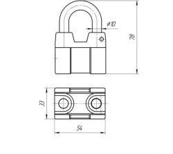 Замок навесной Зенит ВС4А (с 1 секретом)