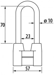Замок навесной Зенит ВС4А-01 (с 1 секретом)