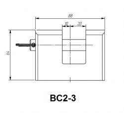 Замок навесной Зенит ВС2-3 (с 1 секретом)