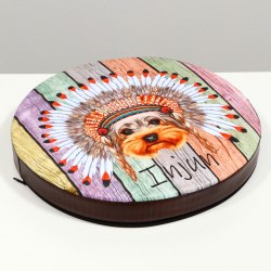 Круглый матрас ДИЗАЙН M 47*47*6 PerseiLine ЛД-121 Йорк-индеец