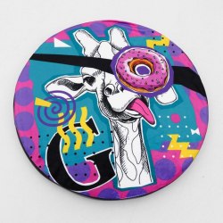 Круглый матрас ДИЗАЙН M 47*47*6 PerseiLine Д-122 Жираф с бубликом