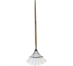 Грабли веерные проволочные порошковая окр. 18 зубьев с черенком