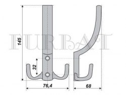 Крючок-вешалка 8288 черный