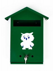 Ящик почтовый Агроснаб Домик с китайским замком зеленый