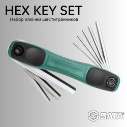 Набор ключей шестигранников Sata Folding Hex Key Set