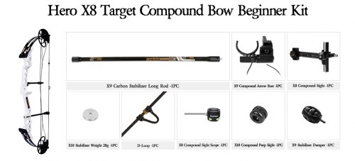 Блочный лук Sanlida Hero X8 Compound Bow beginner KIT