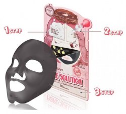 3-шаговая маска для лица для проблемной кожи ELIZAVECCA 3-step pore solution mask pack 25мл/2*2мл