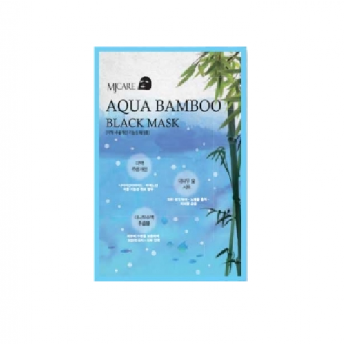 Маска тканевая для лица Черный бамбук MIJIN AQUA BAMBOO black mask 25гр