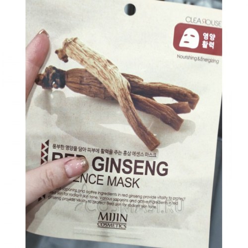 Маска для лица тканевая MIJIN Cosmetics Essence Mask red ginseng 25 гр