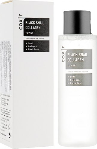 Омолаживающий тонер против морщин с коллагеном и муцином COXIR Black Snail Collagen Toner, 150мл