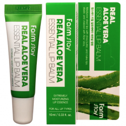 Бальзам суперувлажняющий для губ с алое FARMSTAY Real Aloe Vera Essential Lip Balm, 10ml