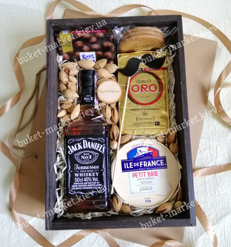 Коробка с алкоголем подарок (ящик без крышки) №40