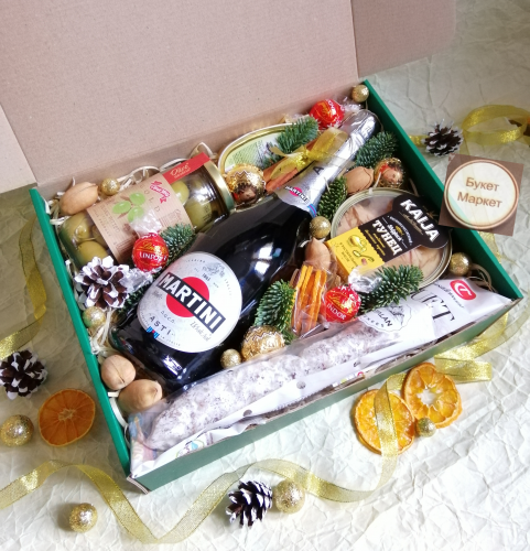 Подарочный набор на Новый Год с шампанским - Подарунковий набір на Новий рік з шампанським №609