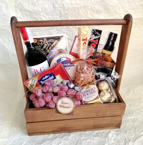 Подарочная корзина из продуктов - Подарунковий кошик із продуктів №527