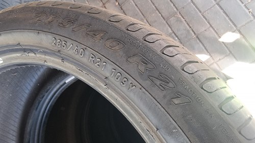 Комплект шин 285 40 R21 Pirelli Scorpion Verde AO 20г.18г 5-4mm