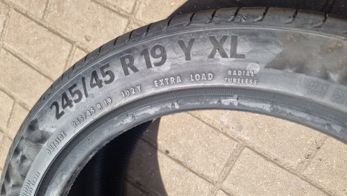 245 45 r19 Continental PremiumContact 6 MO-V 50.22г. Сост.новой 99%остаток