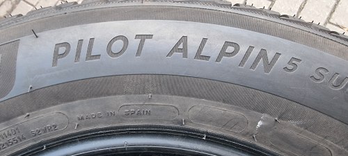 Комплект шин 225 65 r17 Michelin Pilote Alpin 5 SUV 18g.95% остаток 7.5мм