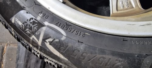 Комплект шин 215 55 r17 Michelin Alpin 6 5.5-7мм 85%остаток 21г.