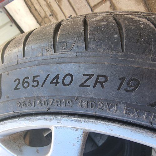265 40 r19 Michelin Pilot sport 4s 7mm