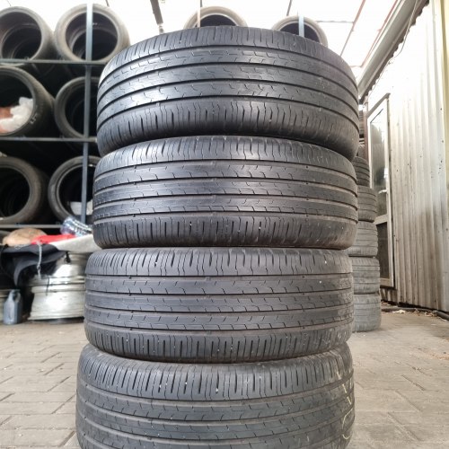 Комплект шин 235 55 r18 Continental EcoContact 6 21г. 90-95%остаток 6.3мм. 5.7мм