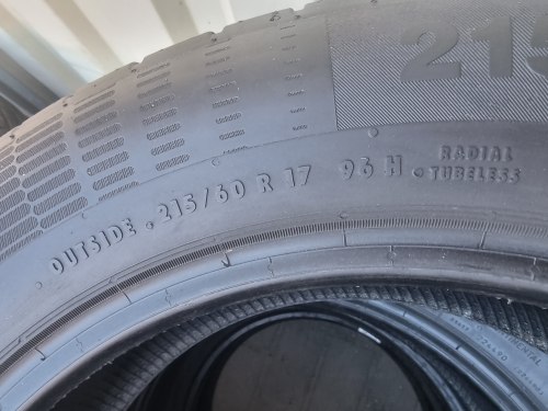 Комплект шин 215 60 r17 Continental ContiEcoContact 6 17г. 7.5мм 6.5mm 90%остаток