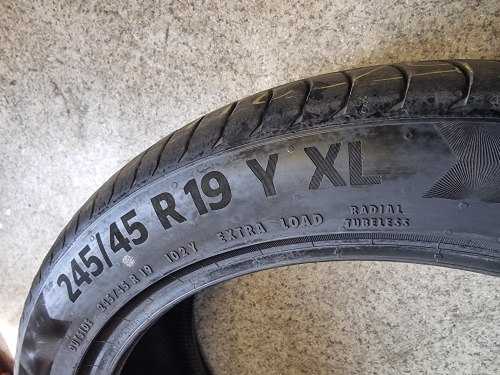 Пара шин 245 45 r19 Continental PremiumContact 6 MO-V 22г. Сост.новой 99%остаток грибок