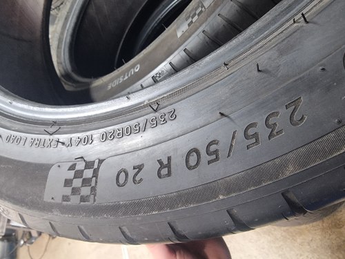 Пара шин 235 50 r20 Michelin Pilot sport 4 suv (J LR)5.8мм 85%остаток 20г