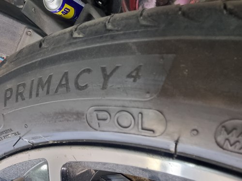 245 45 r19 Michelin Primacy 4 POL параллон acoustic 6,8мм 90%остаток корд. Латка
