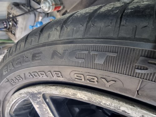 Пара шин 245 40 r18 Goodyear Eagle nct5 rsc 7mm+-16gсост новой