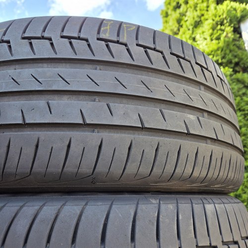 Пара шин 235 45 r18 Continental PremiumContact 6 21-22г. Остаток 6мм 90% бок косметика