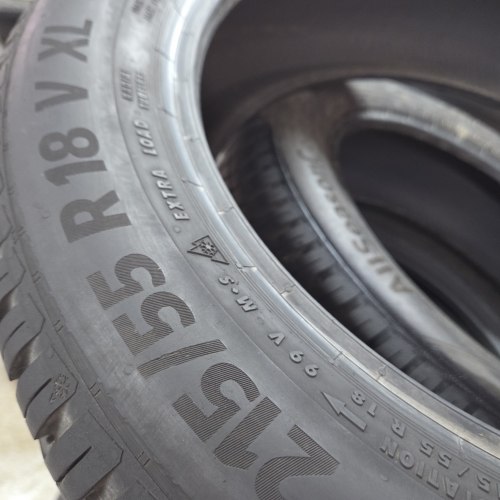Пара шин 215 55 r18 Continental All Season Contact 20г. Остаток 7.8 мм 90%