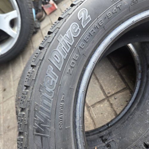 Пара шин 205 55 R16 Cordiant Winter drive 2 25г остаток 6мм