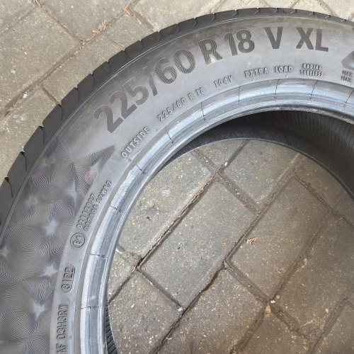 Комплект шин 225 60 r18 Continental PremiumContact 6 XL 22г. Остаток 6.6.5мм