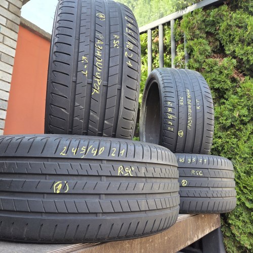 Комплект шин 275 35 R21 Bridgestone Alenza 001 ☆ RSC осаток 5.5мм 24-23г. Перед 245 40 R21 Остаток 5.5мм 21-20г